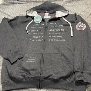 Gray Hoodie For Dog People Everywhere! NWT size 2XL